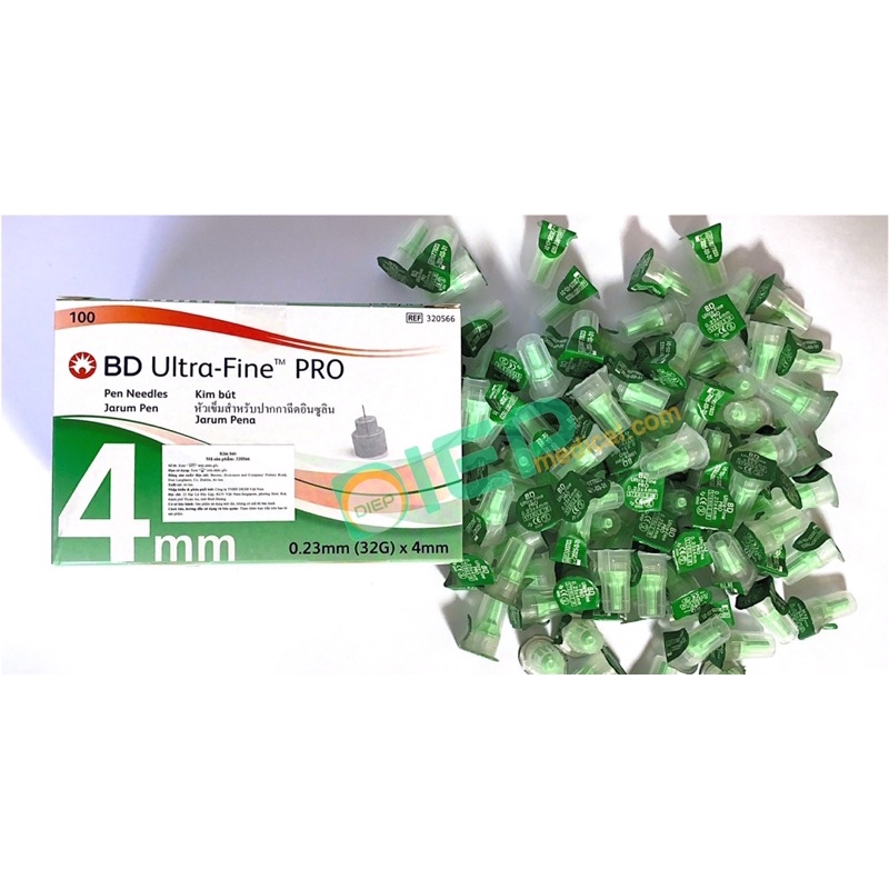 ✅ BD ULTRA FINE PRO 32Gx4mm - Đầu kim tiêm bánh ú dùng cho bút Insulin các loại (chính hãng BD - Mỹ)
