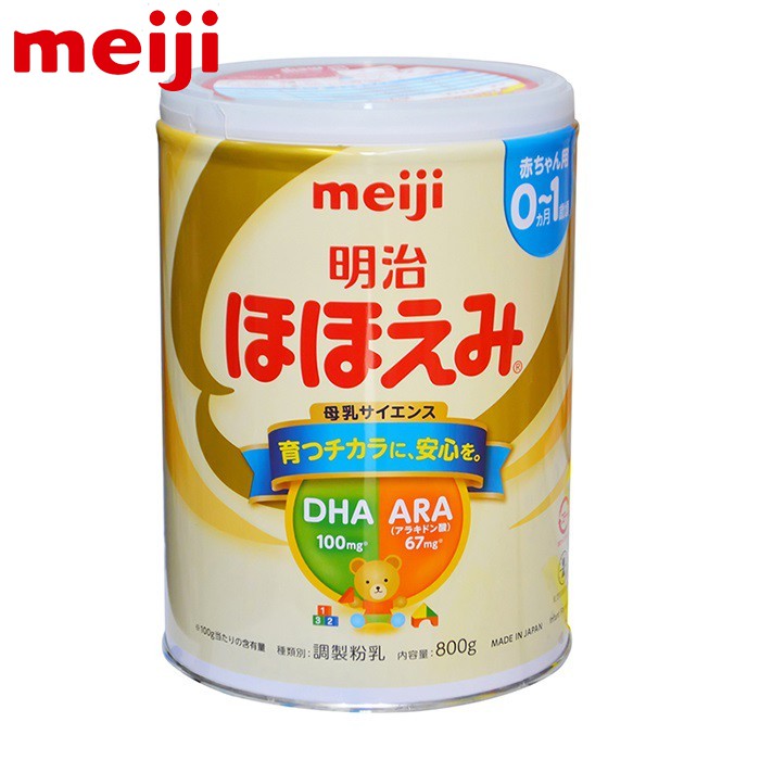 🌸Sữa bột Meiji lon, sữa công thức pha sẵn cho bé nội địa Nhật 800g