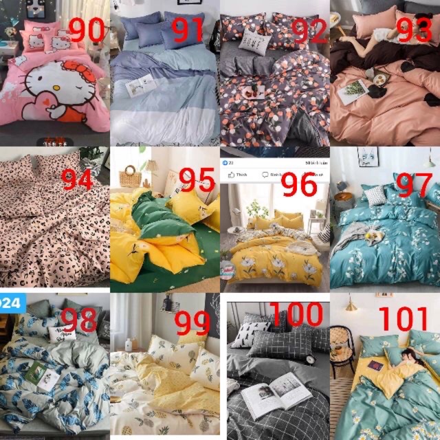 bộ vỏ chăn ga gối cotton poly nhập khẩu