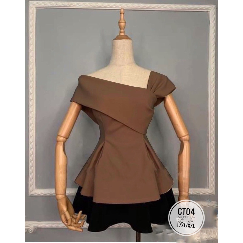Áo PepLum Rớt Vai 3 Màu Siêu Xinh Dành Cho Chị Em BigSize ( Đủ Size 50-90kg)