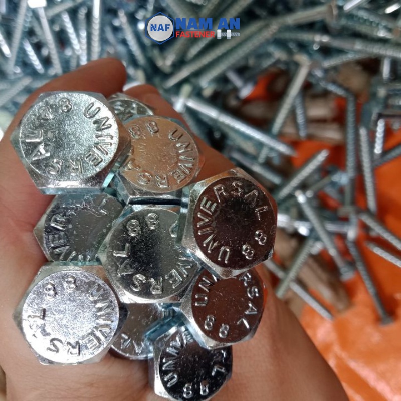 300 con Bulong M6 cấp bền 8.8, bu lông lục giác M6, chiều dài 16, 20, 25, 30mm. Màu: Đen, Vàng, Trắng