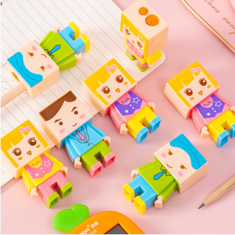 Gọt Bút Chì Người Gỗ Danbo - 2 Đầu Gọt - Tặng Kèm 1 Gôm Tẩy
