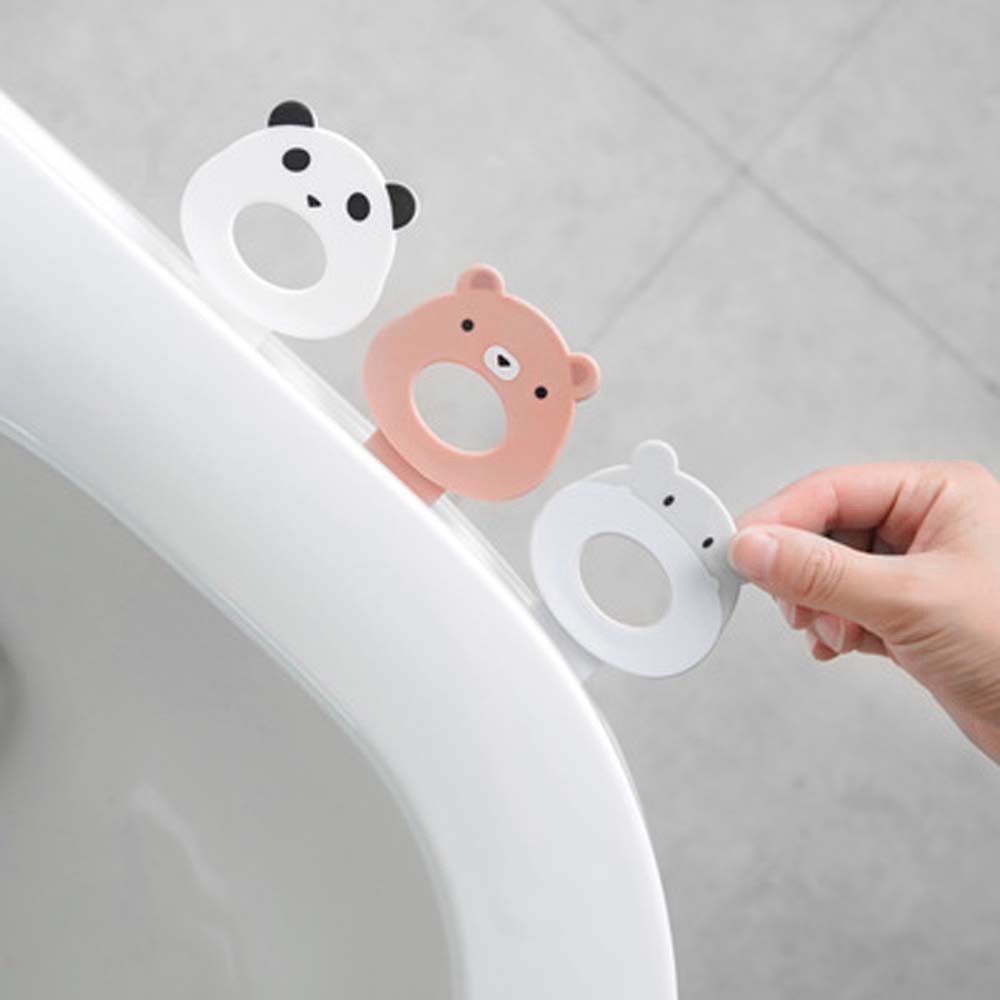 1 Cặp Vòng Kẹp Bệ Ngồi Toilet Bằng Nhựa Nhiều Màu Sắc Tiện Dụng