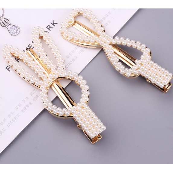 [GIÁ SỈ] KẸP TÓC NHIỀU KIỂU HOT TREND PK100 ĐÍNH HẠT NGỌC TRAI NHÂN TẠO