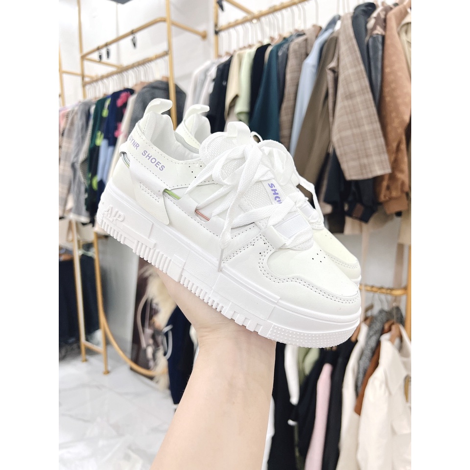 Giày Sneaker  Đế Màu Răng Cửa Unisex Nam Nữ Độn Đế Thể Thao Casual Uzzlang