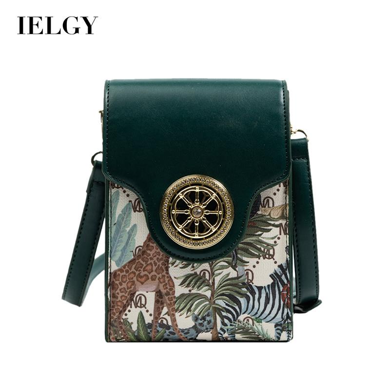 Túi đeo chéo IELGY đựng điện thoại dáng vuông nhỏ in họa tiết niche thời trang dành cho nữ