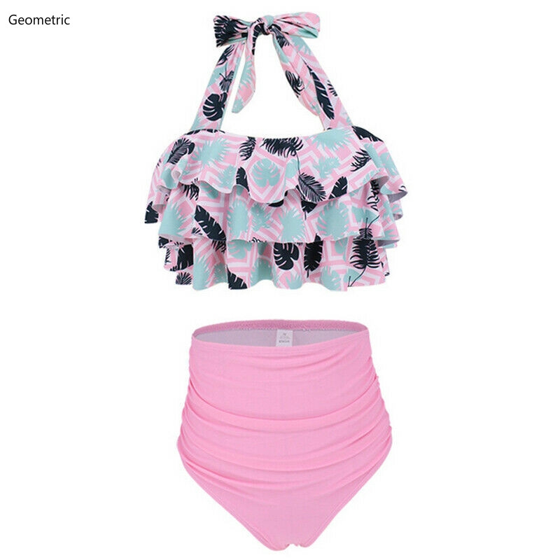 Bikini lưng cao màu trơn thiết kế hợp thời trang cho phái nữ