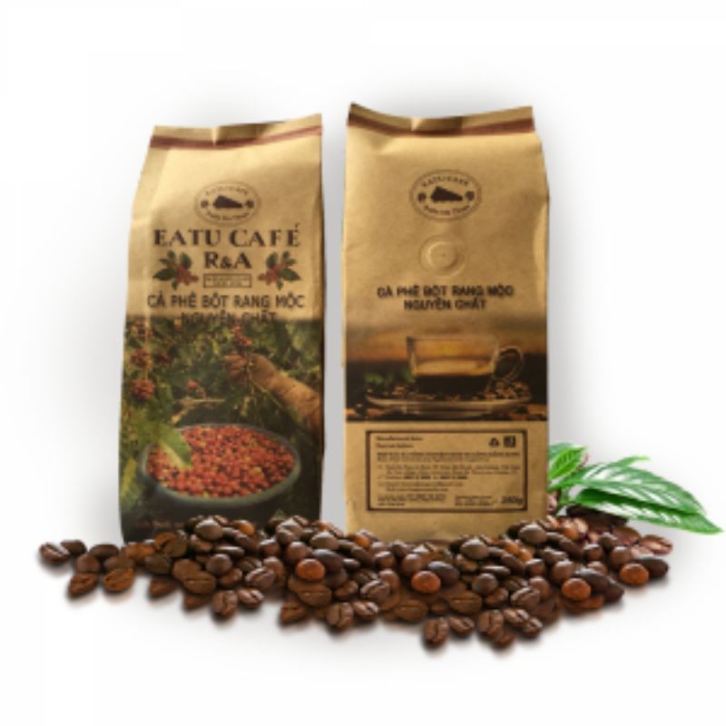 Cà phê bột nguyên chất Eatu (pha trộn giữa arabica & robusta đạt chứng nhận). 300g