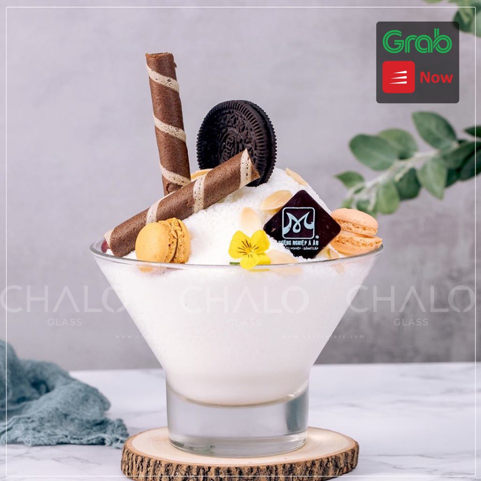 [Made in Italy] Bát thủy tinh đựng kem miệng loe Bormioli Rocco - Ypsilon 370ml - 340750