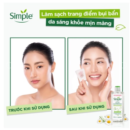 Nước Tẩy Trang  Simple Kind To Skin Micellar Cleansing Water 200ml