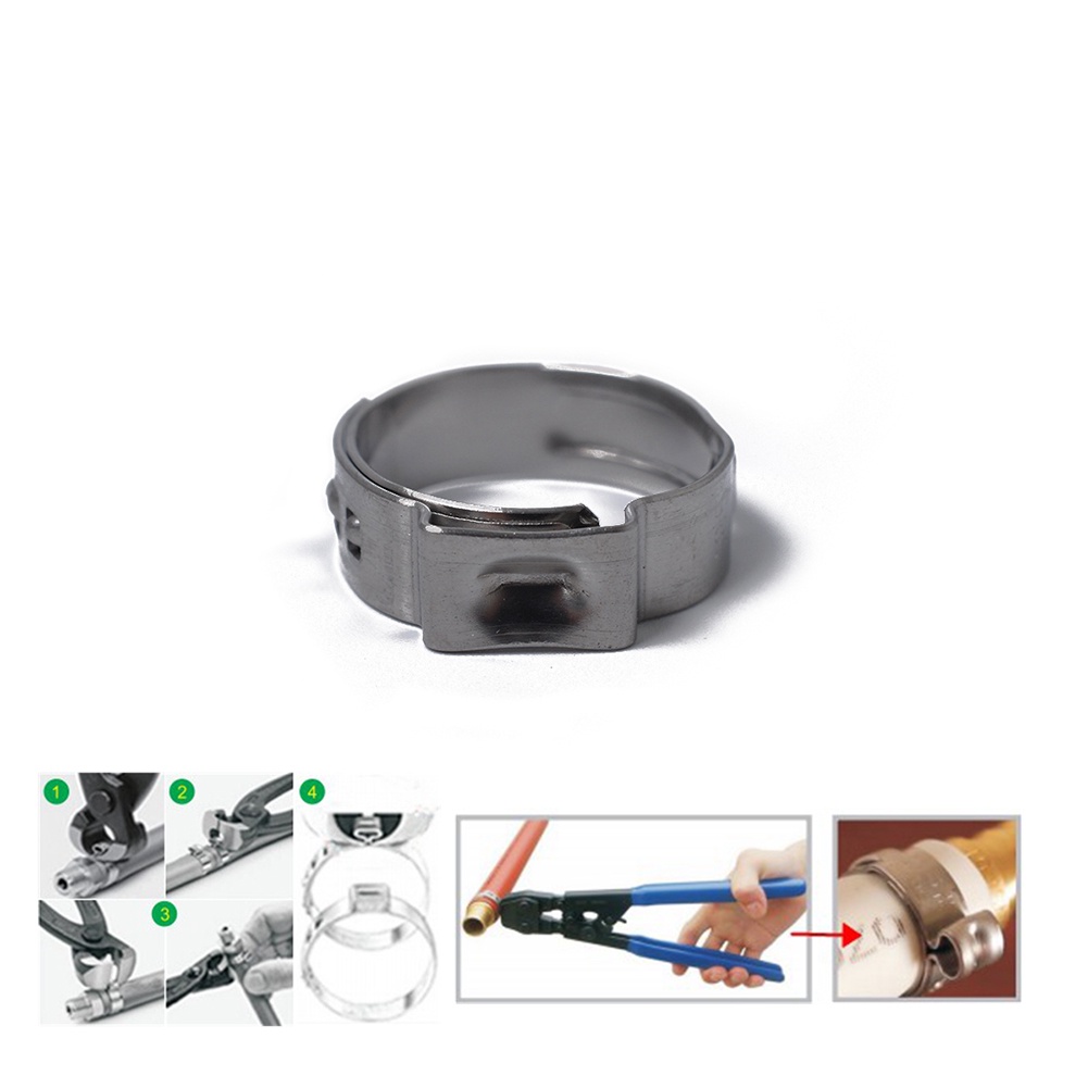Set 10 Kẹp Ống Thủy Lực Chữ O Bằng Thép Không Gỉ