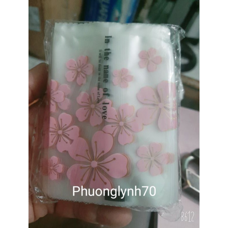 Túi bánh quy ,cookies hàn miệng Hoa Anh Đào nhỏ-7*10cm