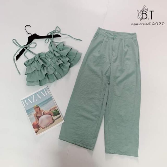 Bộ đũi 2 dây bèo quần ống suông