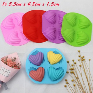 HCM - Khuôn silicon hình tim sọc làm rau câu pudding, socola, bánh cookies, xà bông rửa tay