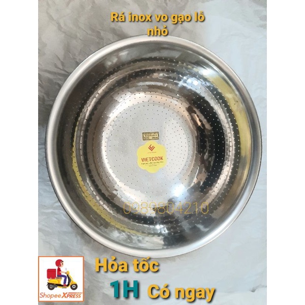 Rá inox vo gạo,rá rổ inox lỗ nhỏ đủ size từ 30/ 32/34/36/38/40/42/44/46/48/50/52/54/56/58/60/ 62 inox 304 chống rỉ