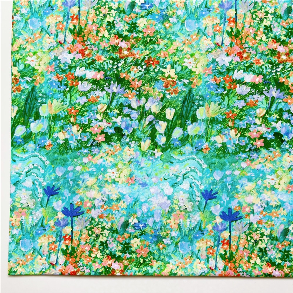 Vải Cotton Rộng 110Cm Họa Tiết Hoa Bồ Công Anh Thanh Lịch