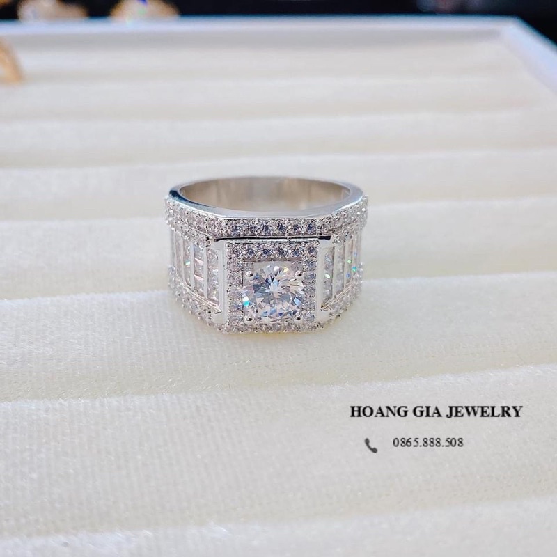 nhẩn nam xi bạch kim(Rhodium)đẹp tuyệt đối
