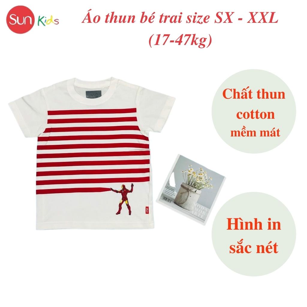 Áo thun bé trai xuất xịn, áo phông cho bé trai, chất cotton, size SX-XXL,  - SUNKIDS
