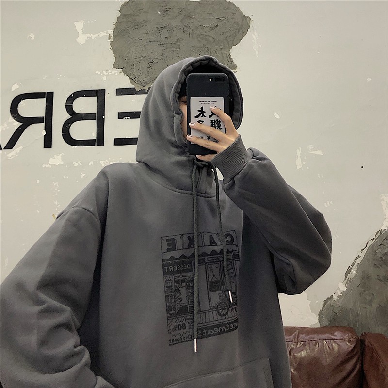 [Áo hoodie nữ unisex] Áo hoodie nữ form rộng unisex trơn màu đen xám nâu chất nỉ đẹp 2021