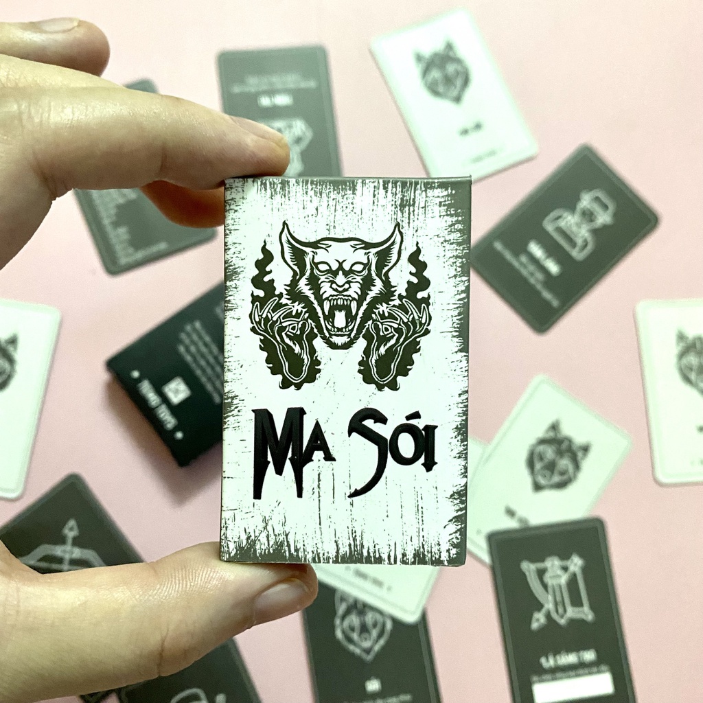 Bài ma sói việt hoá ultimate cơ bản werewolf mini board game chơi 15 người hấp dẫn Shay