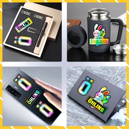 Sticker Thỏ Ohlisn 7 Màu Mã Số 5x - 05 | Hình Dán Xe Máy Chống Nước Cắt Sẵn