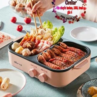 Nồi điện mini đa năng chiên nấu 2 ngăn hãng BEAR ( Hàng order ) hagauorder
