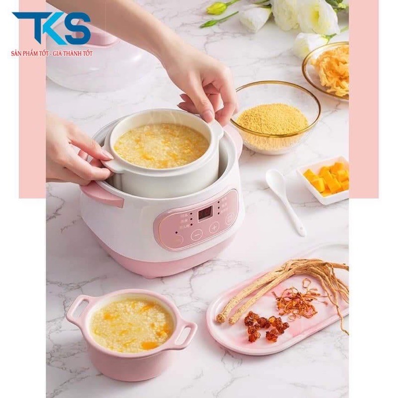 NỒI NẤU CHÁO CHẬM SEKA, NỒI CHƯNG YẾN - HẦM NẤU CÁCH THỦY 4 IN 1 SIÊU TIỆN LỢI 1.6L Mới 2021