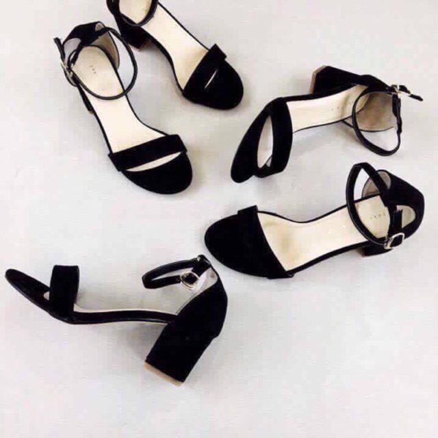 Giày sandal hở mũi cài quai 5cm - KÈM CLIP VÀ ẢNH THẬT- CG-0011