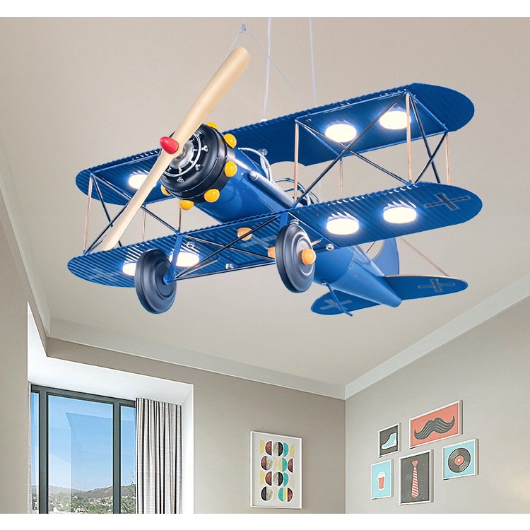Đèn trần phong cách phim hoạt hình - Máy bay đèn led trang trí phòng ngủ trẻ em đa sắc màu DT28