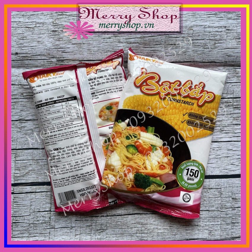 Bột Bắp Tài Ký Gói 150g🎁SIÊU NGON🎁Bột Ngô Đa Dụng Cao Cấp Không Tạp Chất Cho Các Món Chè, Súp, Bánh Thơm Ngon Hấp Dẫn