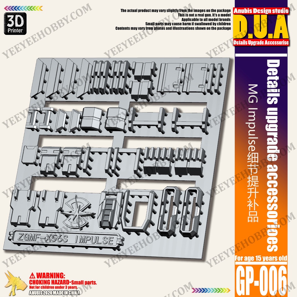 PHỤ KIỆN MOD ANUBIS - CHI TIẾT NHỰA MÔ HÌNH IN 3D CHO MG 1/100 ZGMF-X56S IMPULSE GUNDAM GP006