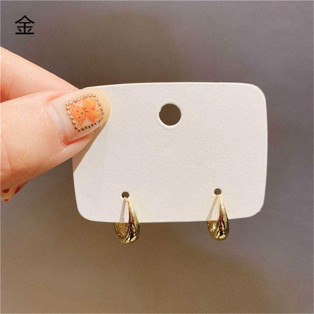 Khuyên tai tròn đơn giản thời trang phong cách retro cho nữ