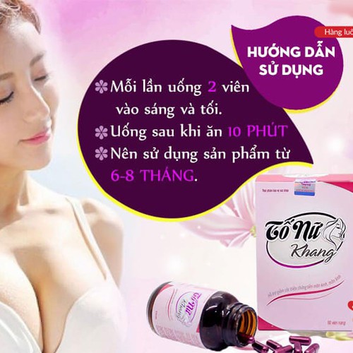 Tố Nữ Khang viên uống hỗ trợ điều hòa nội tiết - viên uống nở ngực