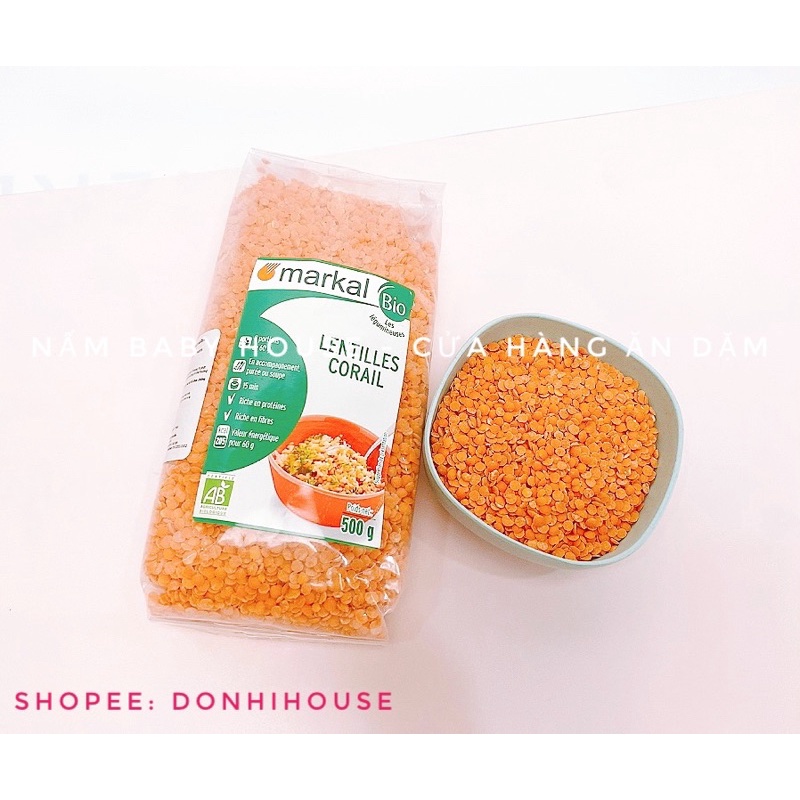 Các loại hạt hữu cơ cho bé ăn dặm: đậu gà, đậu lăng đỏ, quinoa ( diêm mạch) , hà lan