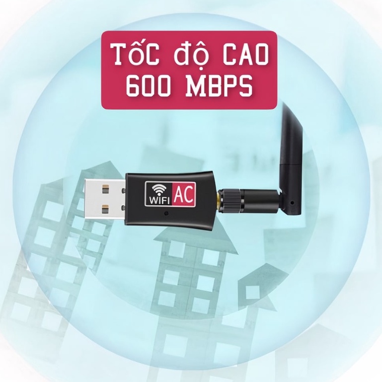[Hỏa Tốc] USB WiFi Tenda U3 2.4G - U10 5G 600 Mbps hút wifi cho máy tính laptop PC kích wifi của pc laptop