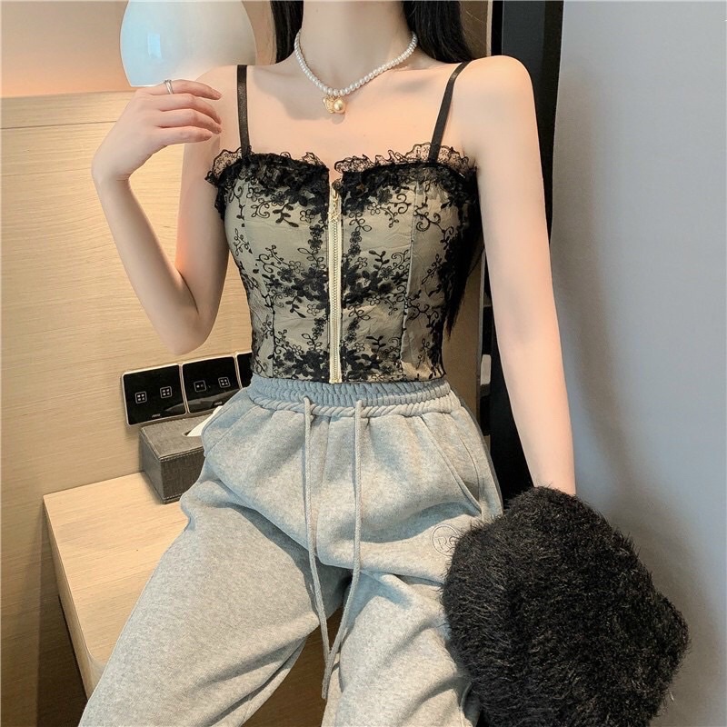 Áo bra ren khoá kéo hàng cao cấp