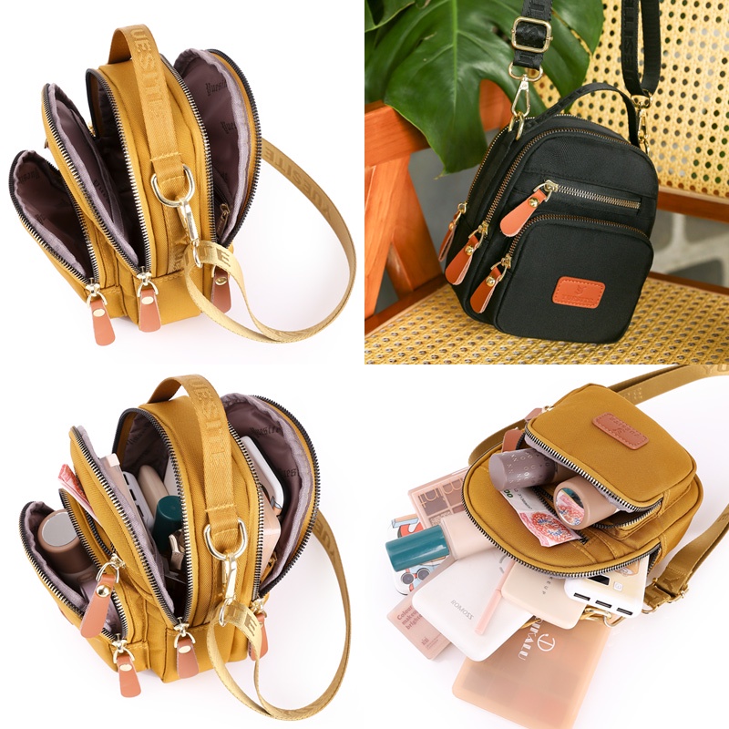 Túi Đeo Vai Đựng Điện Thoại Màu Trơn Thiết Kế Đơn Giản Thời Trang Phong Cách Phương Tây Cho Nữ