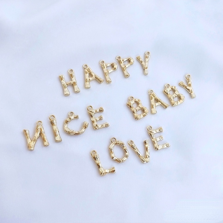 Mặt Dây Chuyền Hình Chữ Mạ Vàng 14K Cao Cấp Phong Cách Âu Mỹ Sang Trọng