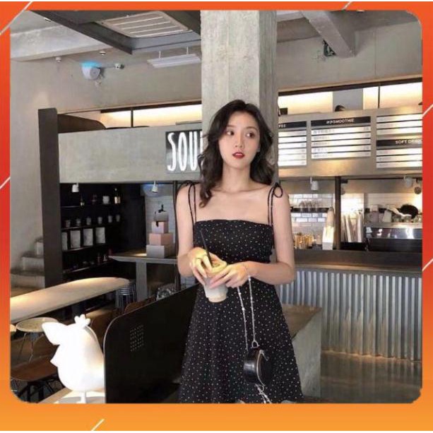 Đầm Bi Xoè 2 Dây ♥️♥️♥️giảm giá♥️♥️♥️Siêu Hot MÃ 911