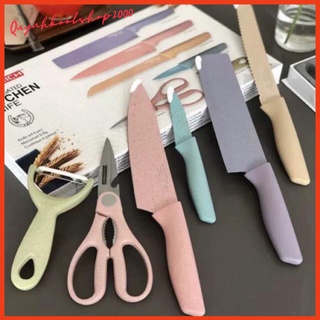 Bộ dao nhà bếp lúa mạch kháng khuẩn 6 món siêu chắc, siêu bền