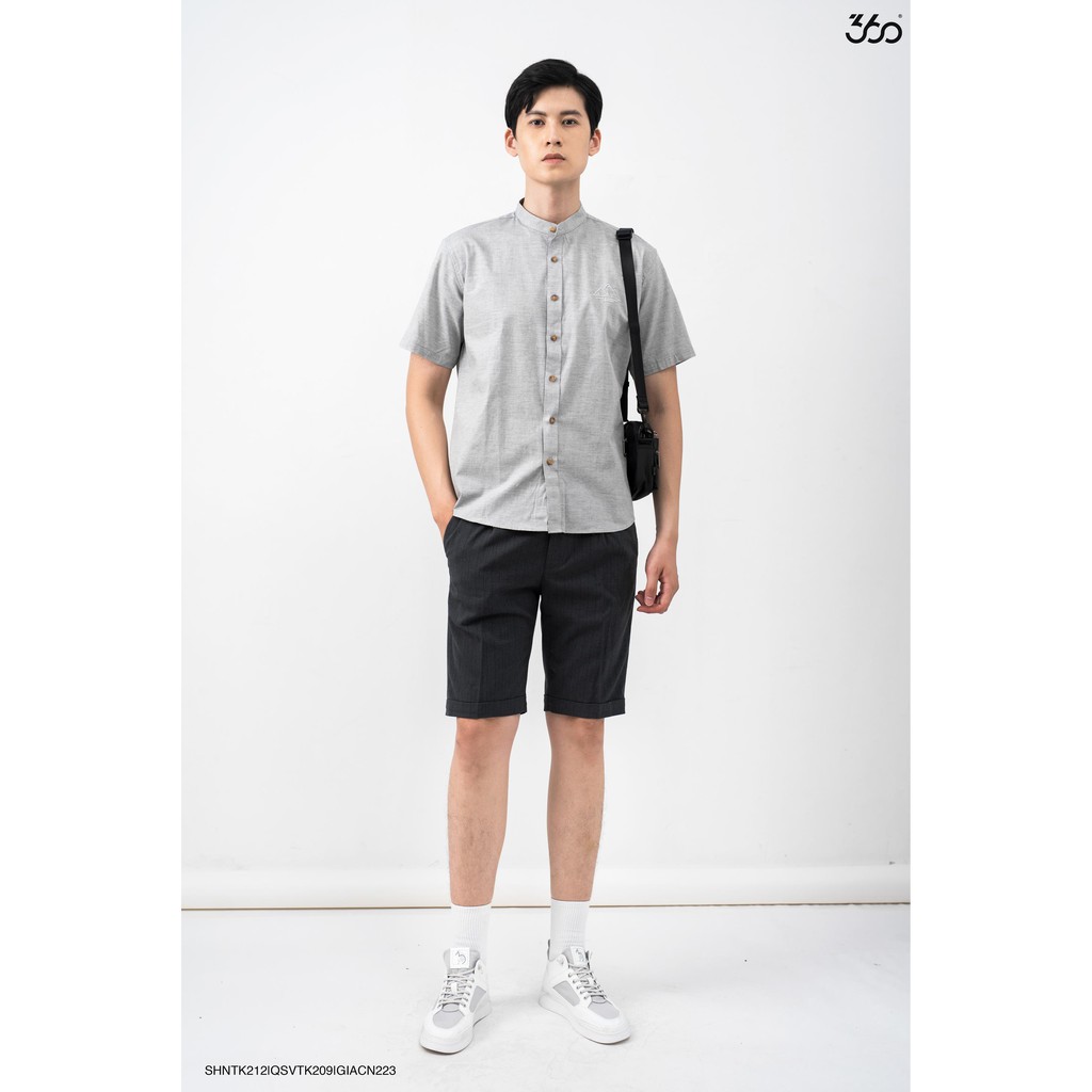 Áo sơ mi ngắn tay cổ tàu local brand 360 Boutique-SHNTK212 | BigBuy360 - bigbuy360.vn