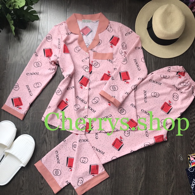 (xã kho rẽ cam kết đẹp ) Đồ bộ pijama tay dài quần dài lụa thái hàng mới | BigBuy360 - bigbuy360.vn