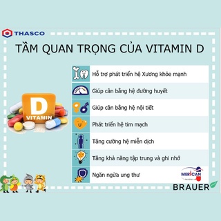 Vitamin D3 Brauer cho bé drop Vitamin D 400IU dạng lỏng cho trẻ em 10ml