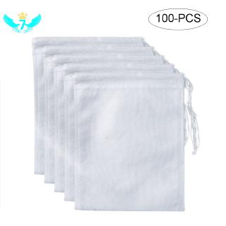 100 túi trà rỗng túi trà túi rút dây dùng một lần vải không dệt túi trà túi thuốc sắc túi WF