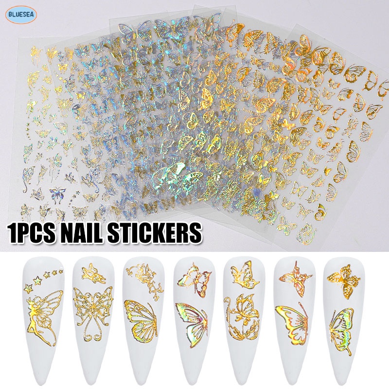Sticker Dán Trang Trí Móng Tay Hình Bướm Sành Điệu Sang Trọng