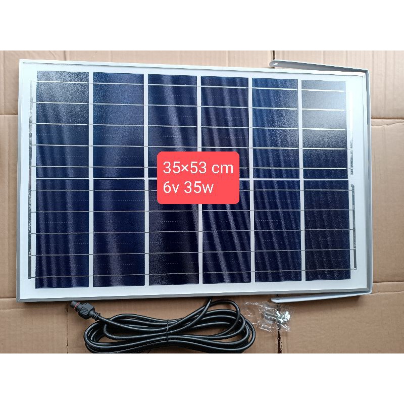 Tấm pin năng lượng mặt trời poly 6v 3w,12w,18w,28w,35w dây dài 5m