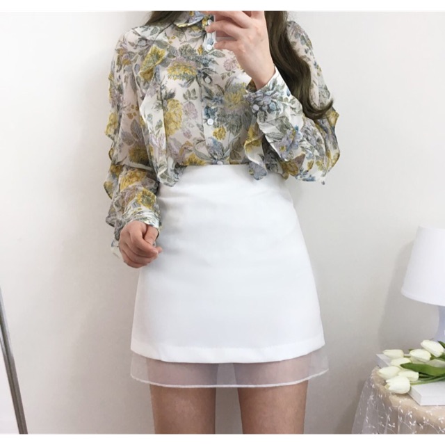 Chân Váy Chữ A Phối Hai Lớp (có nhiều màu)