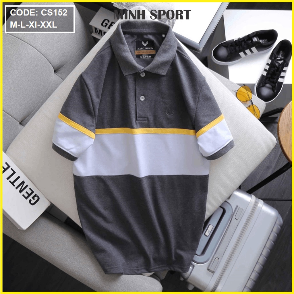 Áo Thun Polo Nam Cổ Bẻ Phối Sọc Thời Trang Cao Cấp mã AO.53