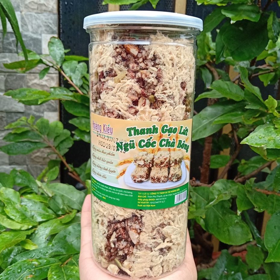 Thanh gạo lứt ngũ cốc chà bông ăn kiêng hộp 300gr (tính cả hộp)