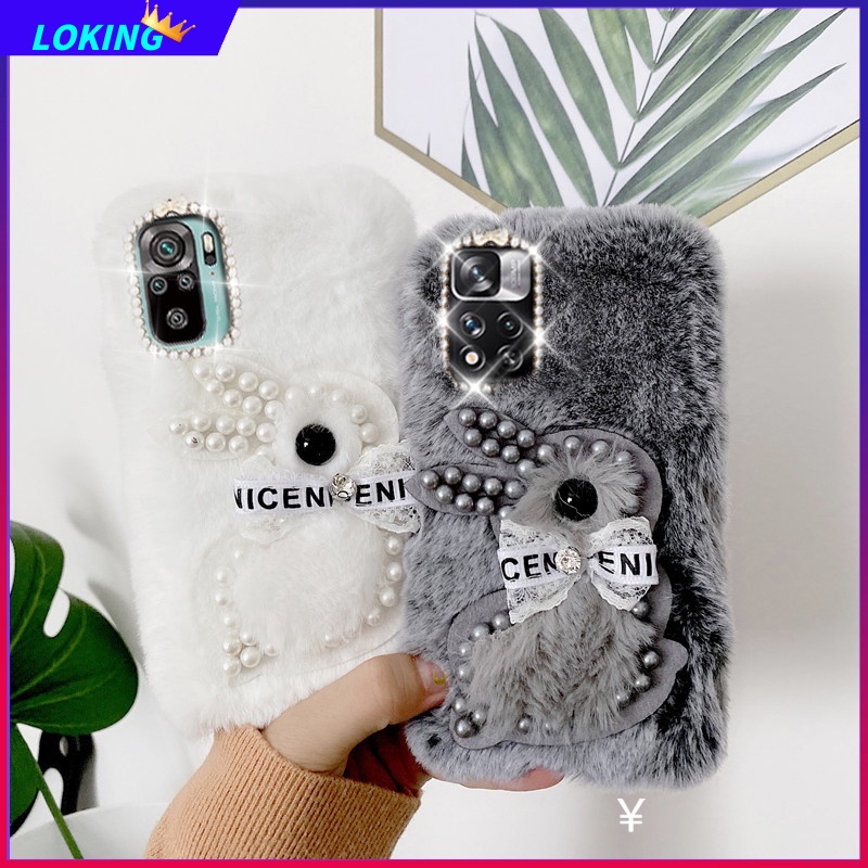 Ốp Điện Thoại Hình Thỏ Bông Cho Xiaomi Redmi Note 11 11S 11Pro 11EPro 10 10S 10Pro 9 9S 9Pro 8 8Pro Redmi K30 K40 Pro